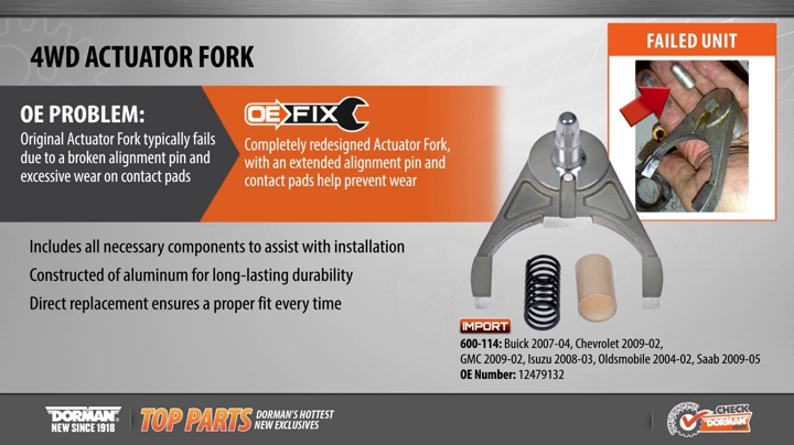 Amazon.com: Dorman 600-114 Differential Axle Disconnect Shift Fork